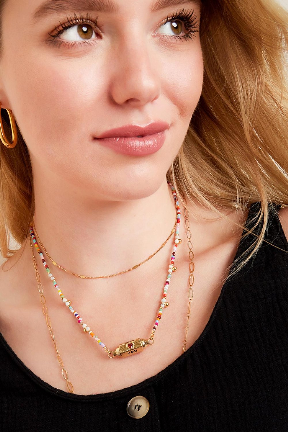 Perlenkette mit Perle Multi Kupfer h5Bild2